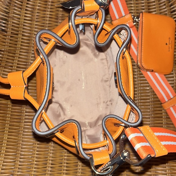 ♠️kate spade Rosie Small Mini Bucket Crossbody Bag, Carrot Cake Orange NWT - Picture 10 of 14